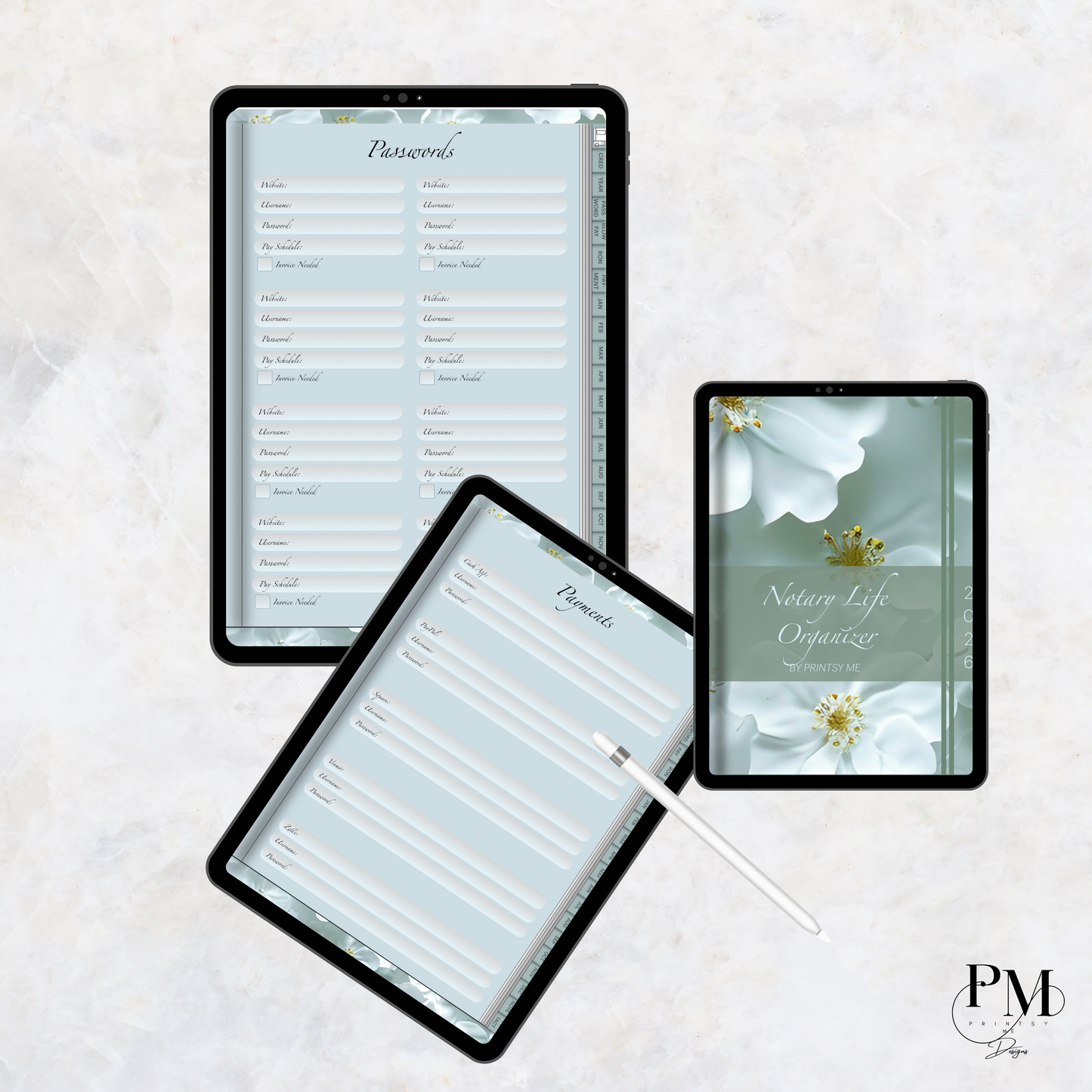 Notary Life Organizer 2026 | Notary Digital Planner | Digital Planners for Signing Agents/Notary |