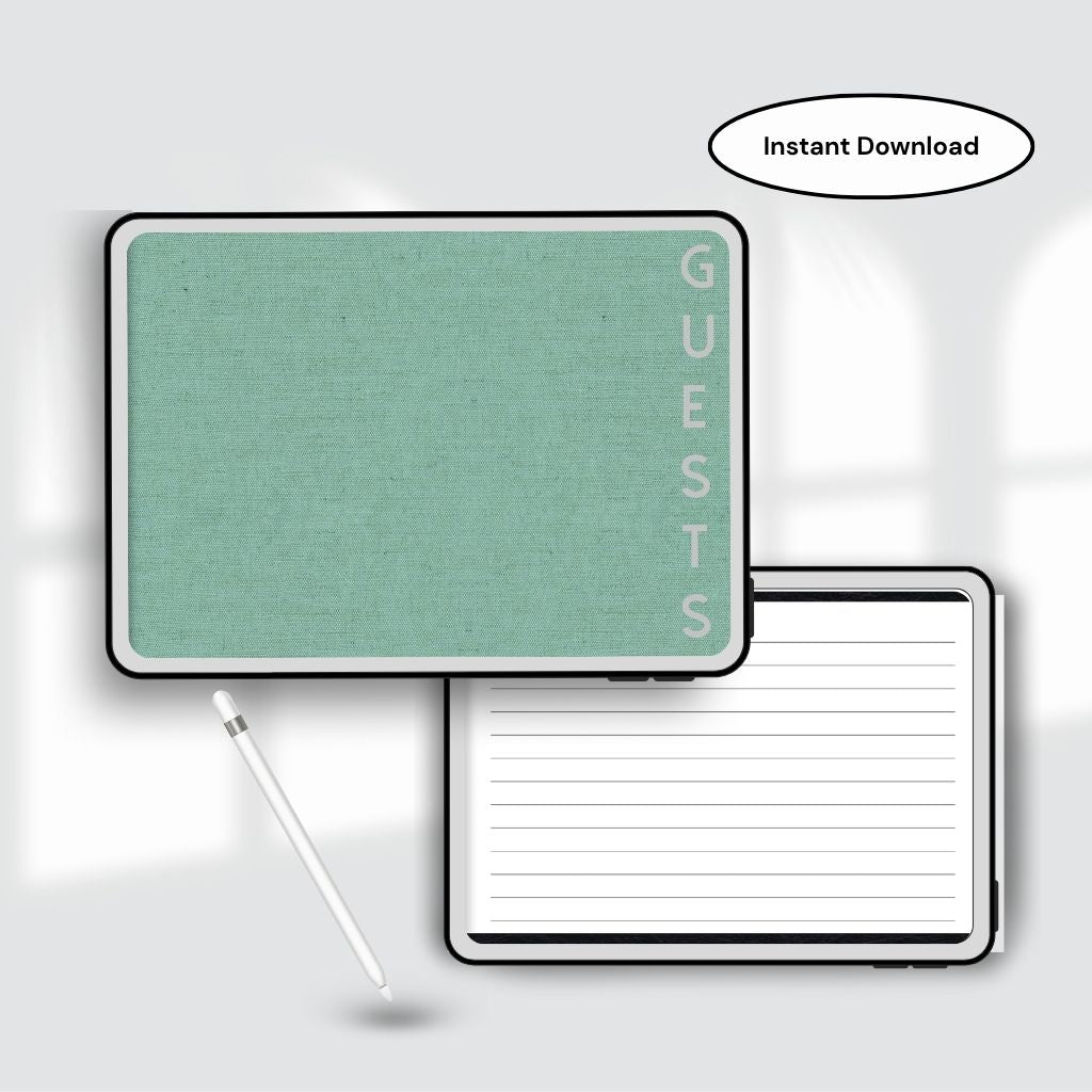 Digital Guest Book | Guest Book PDF | Modern Guest Sign-In Book | Guest Book With Lines