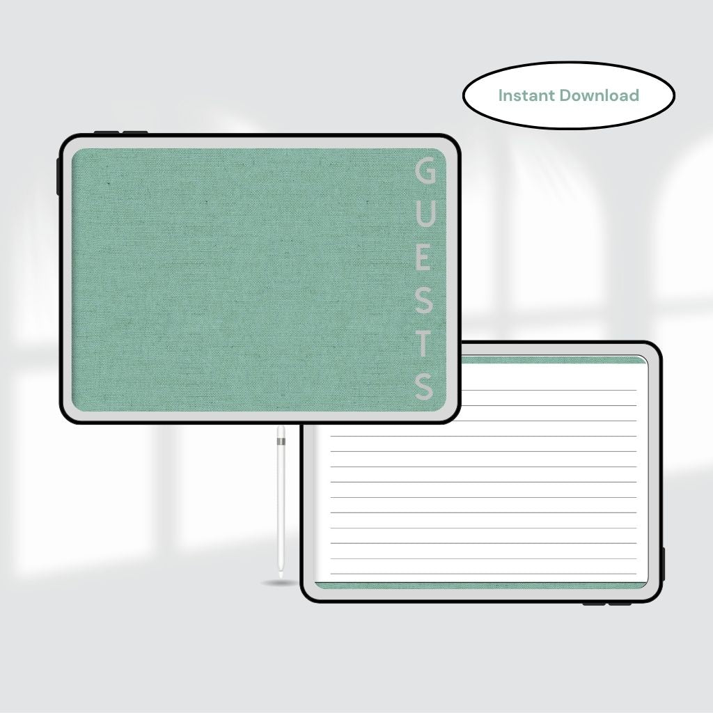 Digital Guest Book | Guest Book PDF | Modern Guest Sign-In Book | Guest Book With Lines