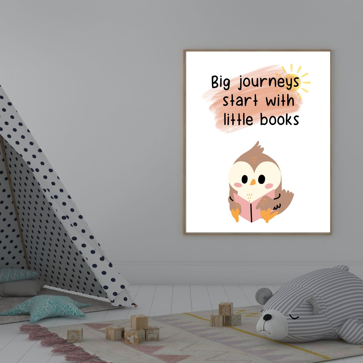 Big journeys start with little books - Printable Wall Art