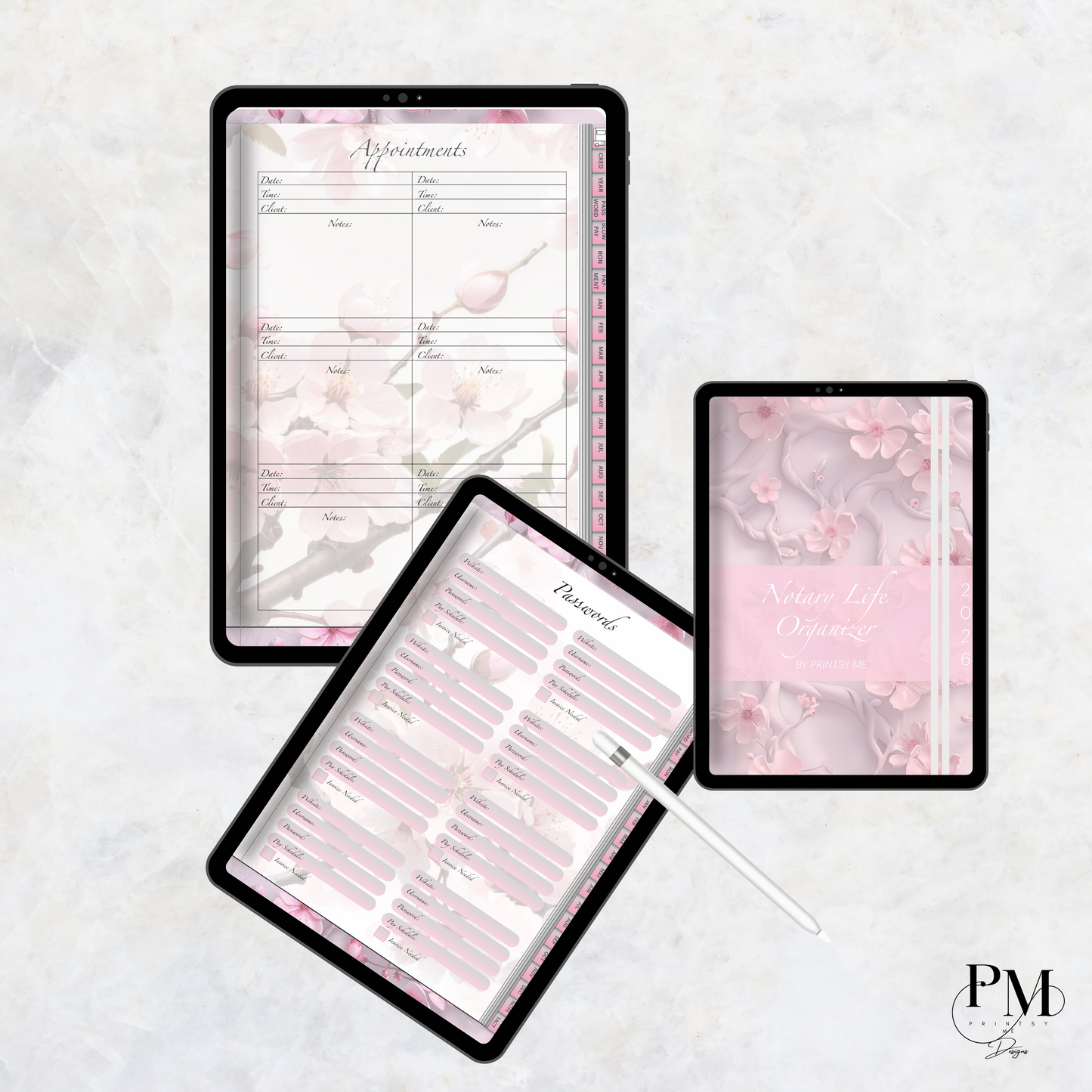 Notary Life Organizer 2026 | Notary Digital Planner | Digital Planners for Signing Agents/Notary |