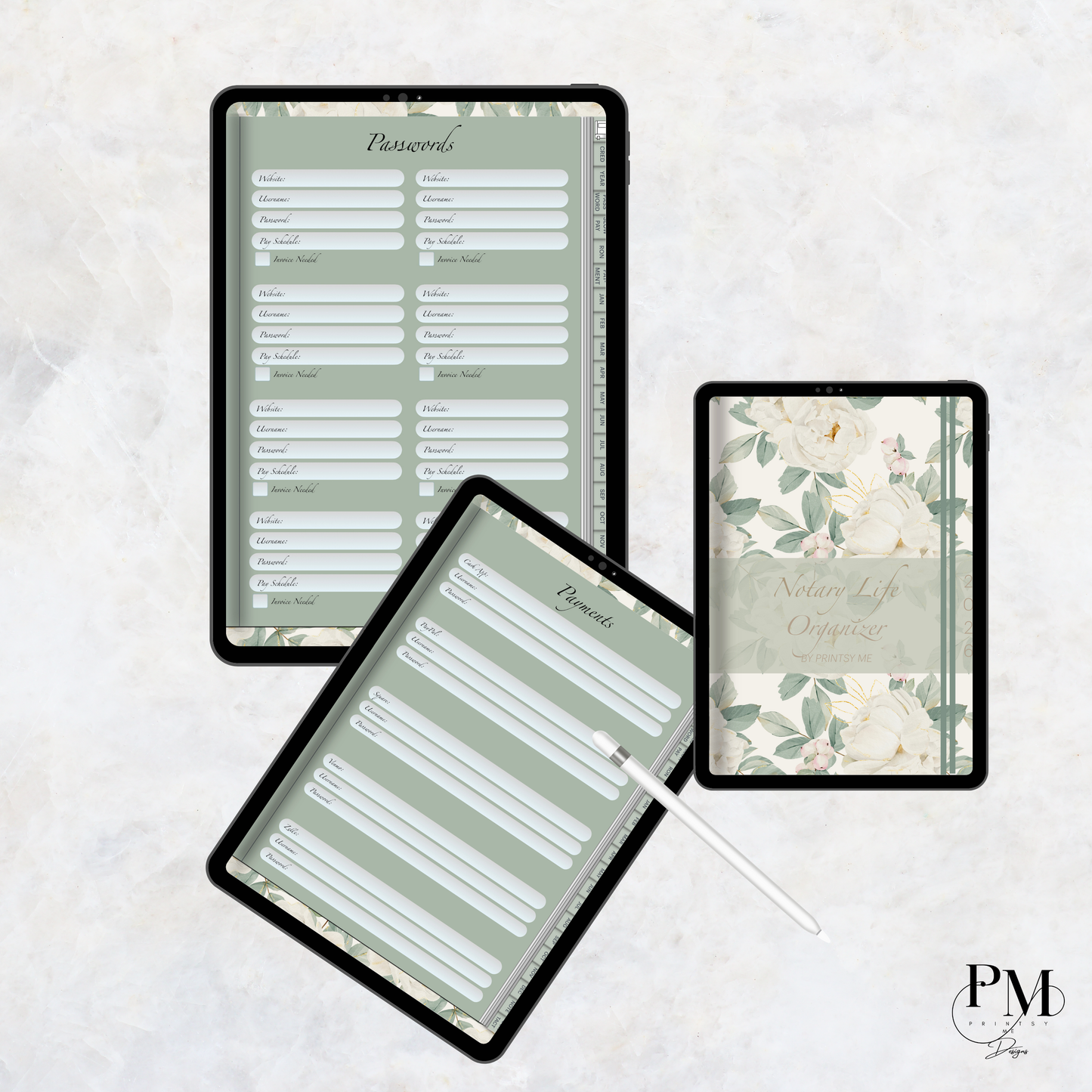 Notary Life Organizer 2026 | Notary Digital Planner | Digital Planners for Signing Agents/Notary 2026 | Notary Digital Planner | Notary Planner with Hyperlinks | Best Digital Planner for Notaries 2026