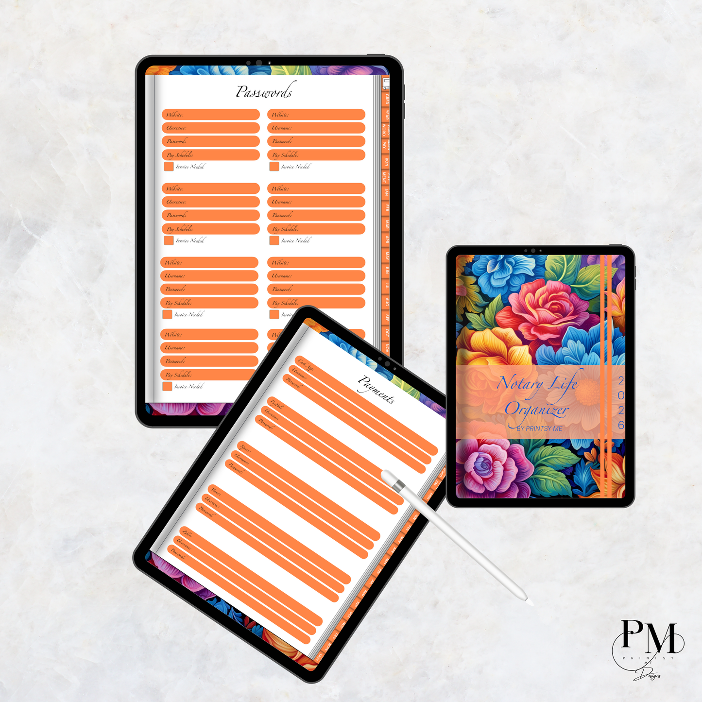 Notary Life Organizer 2026 | Notary Digital Planner | Digital Planners for Signing Agents/Notary