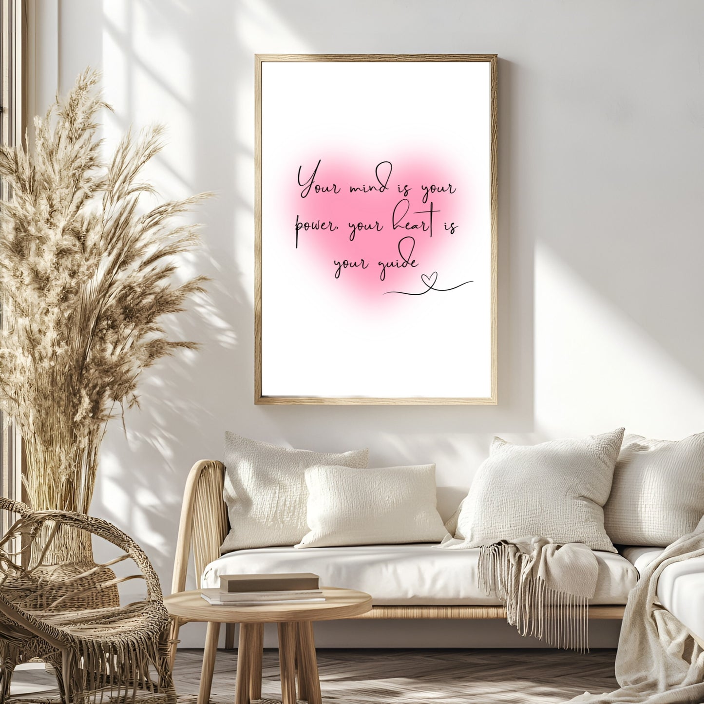 Your mind is your power, your heart is your guide - Printable Wall Art