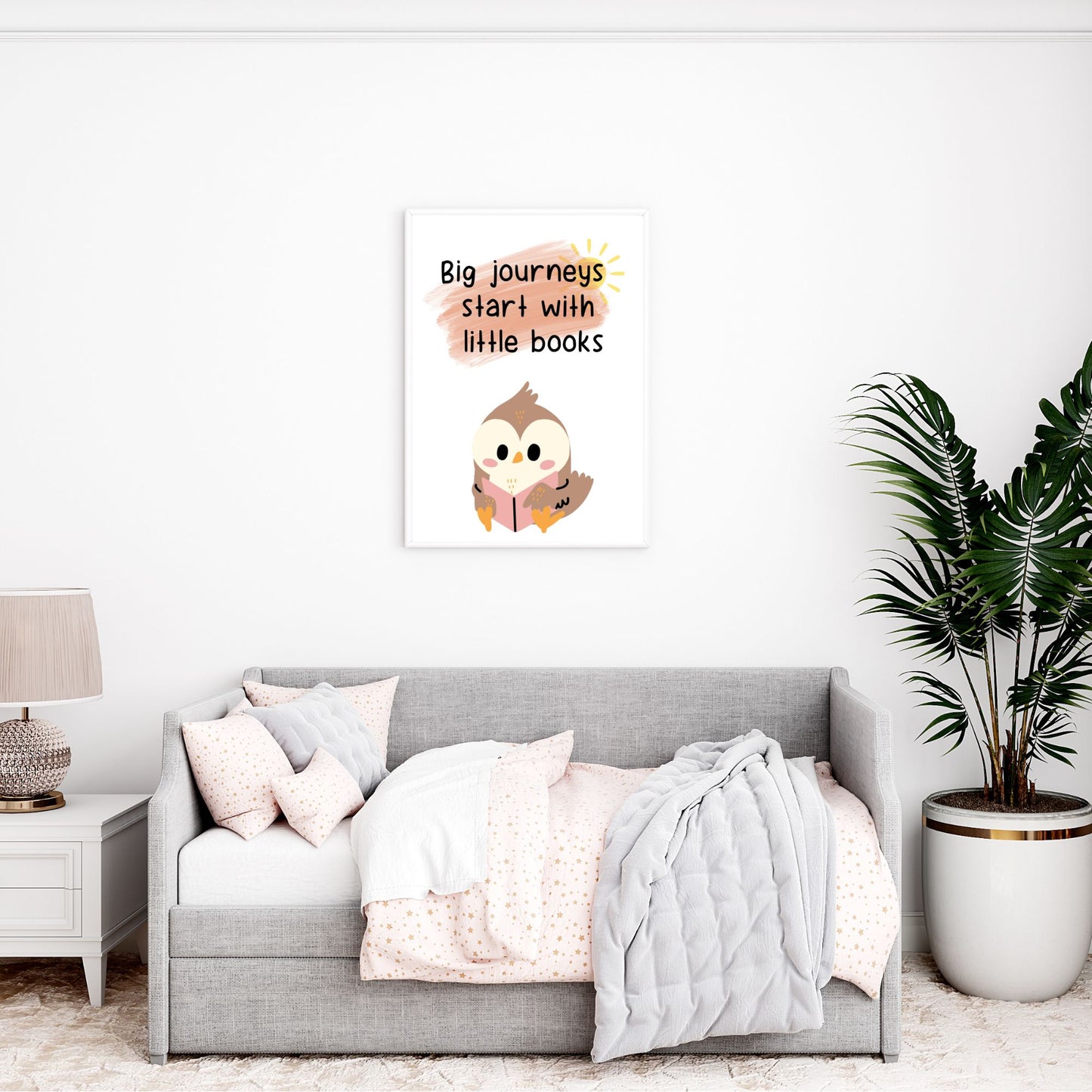 Big journeys start with little books - Printable Wall Art