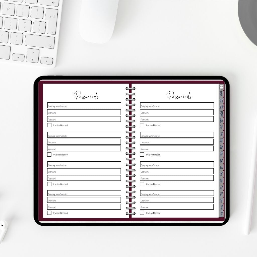 2025 Notary Digital Planner | Notary Planner with Hyperlinks | Best Digital Planner for Notaries 2025