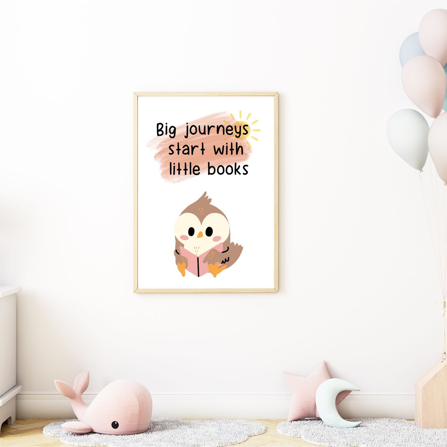 Big journeys start with little books - Printable Wall Art