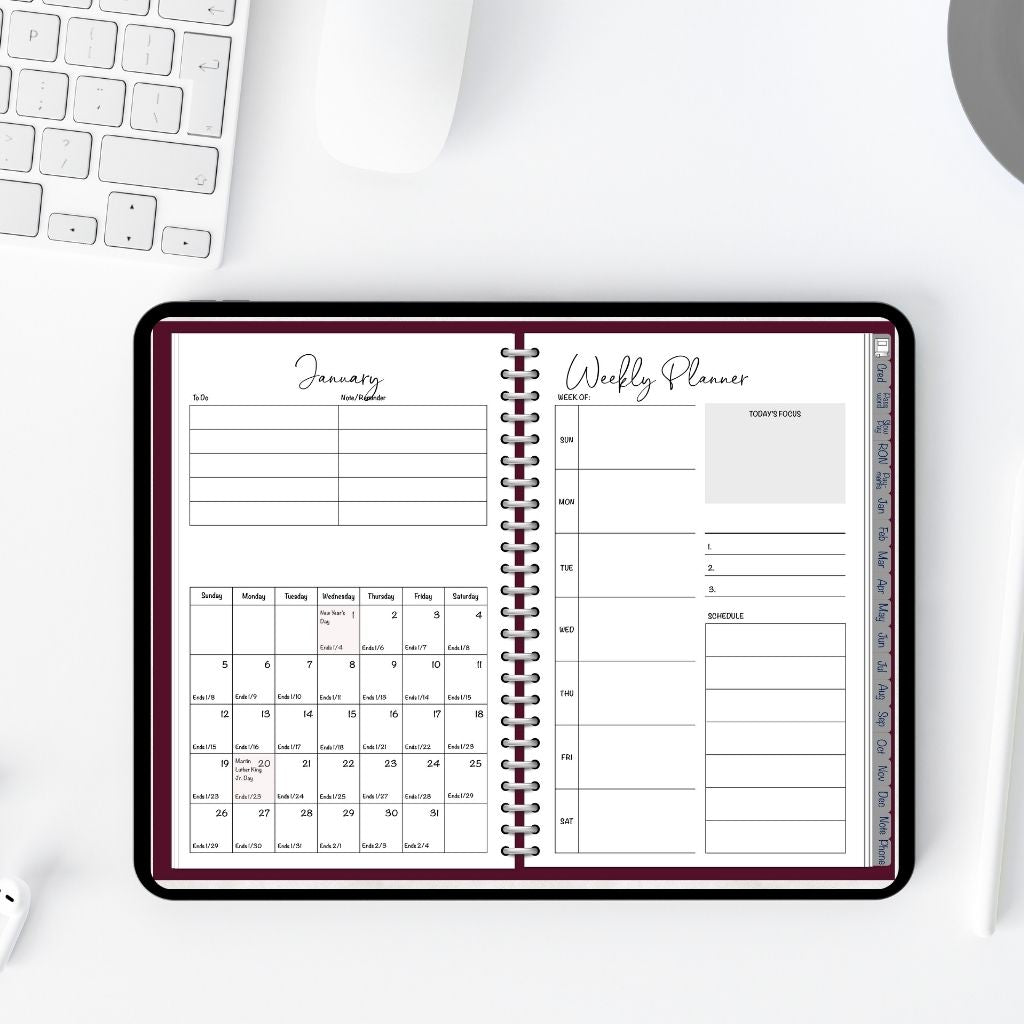 2025 Notary Digital Planner | Notary Planner with Hyperlinks | Best Digital Planner for Notaries 2025