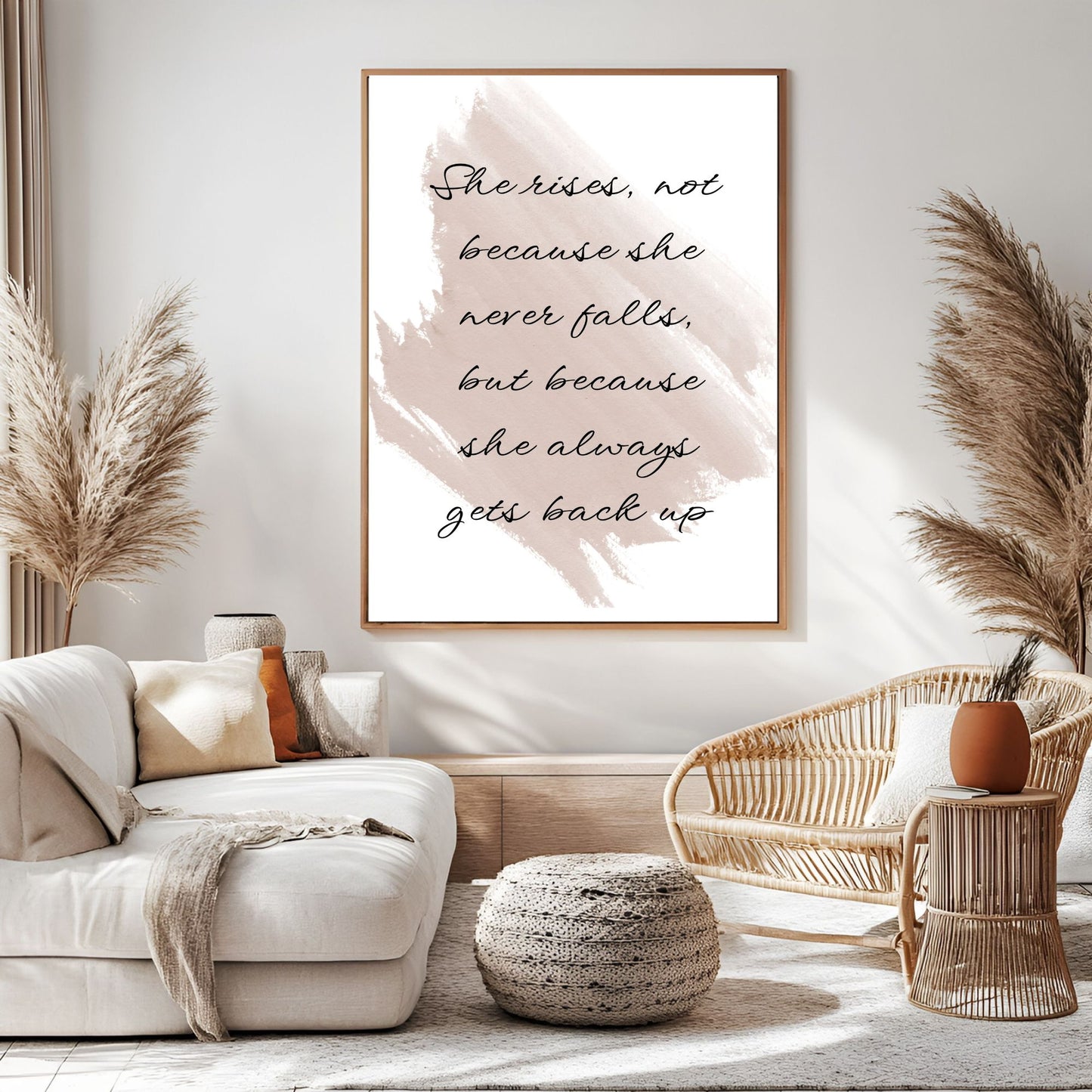 She rises not because she never falls... Printable Wall Art