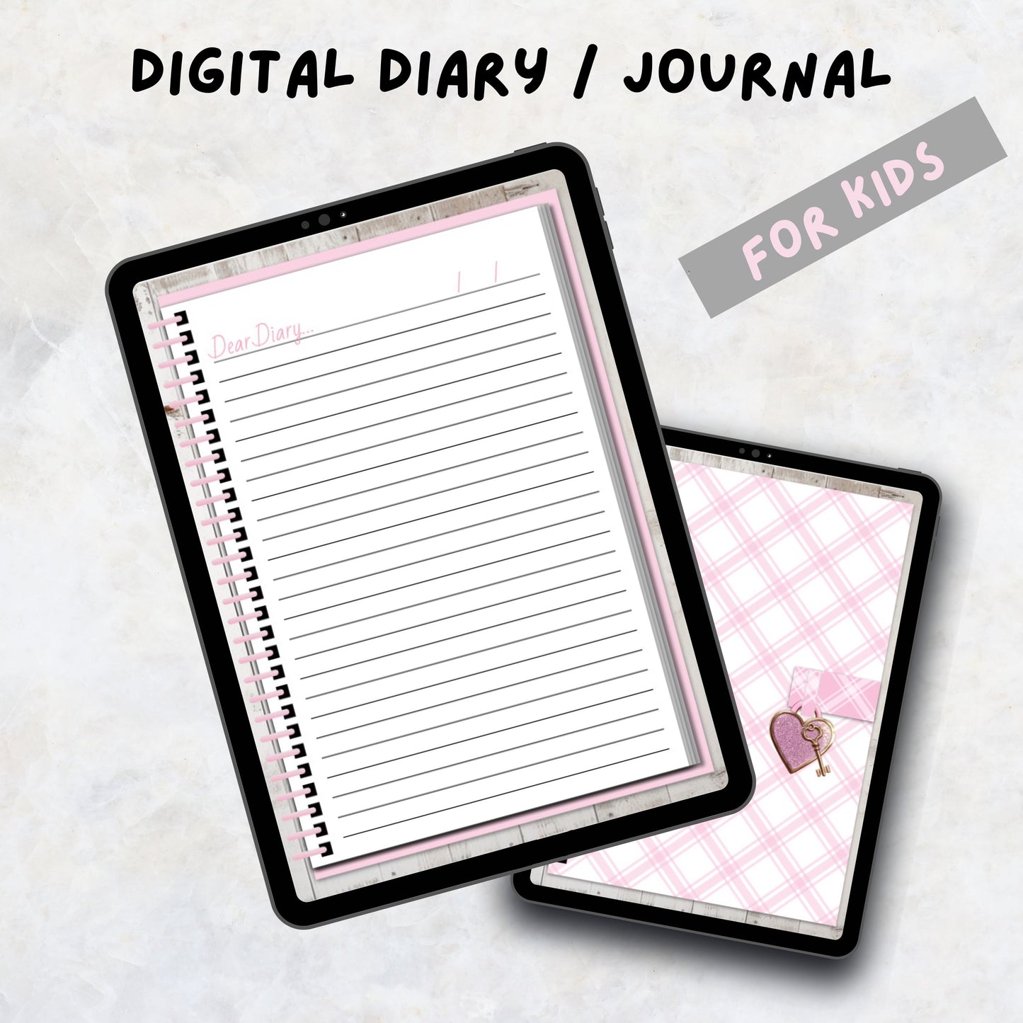 Digital Diary/Journal | Digital Journal for GoodNotes | Kids Digital Diary | Wellness Journal | Personal Digital Journal |