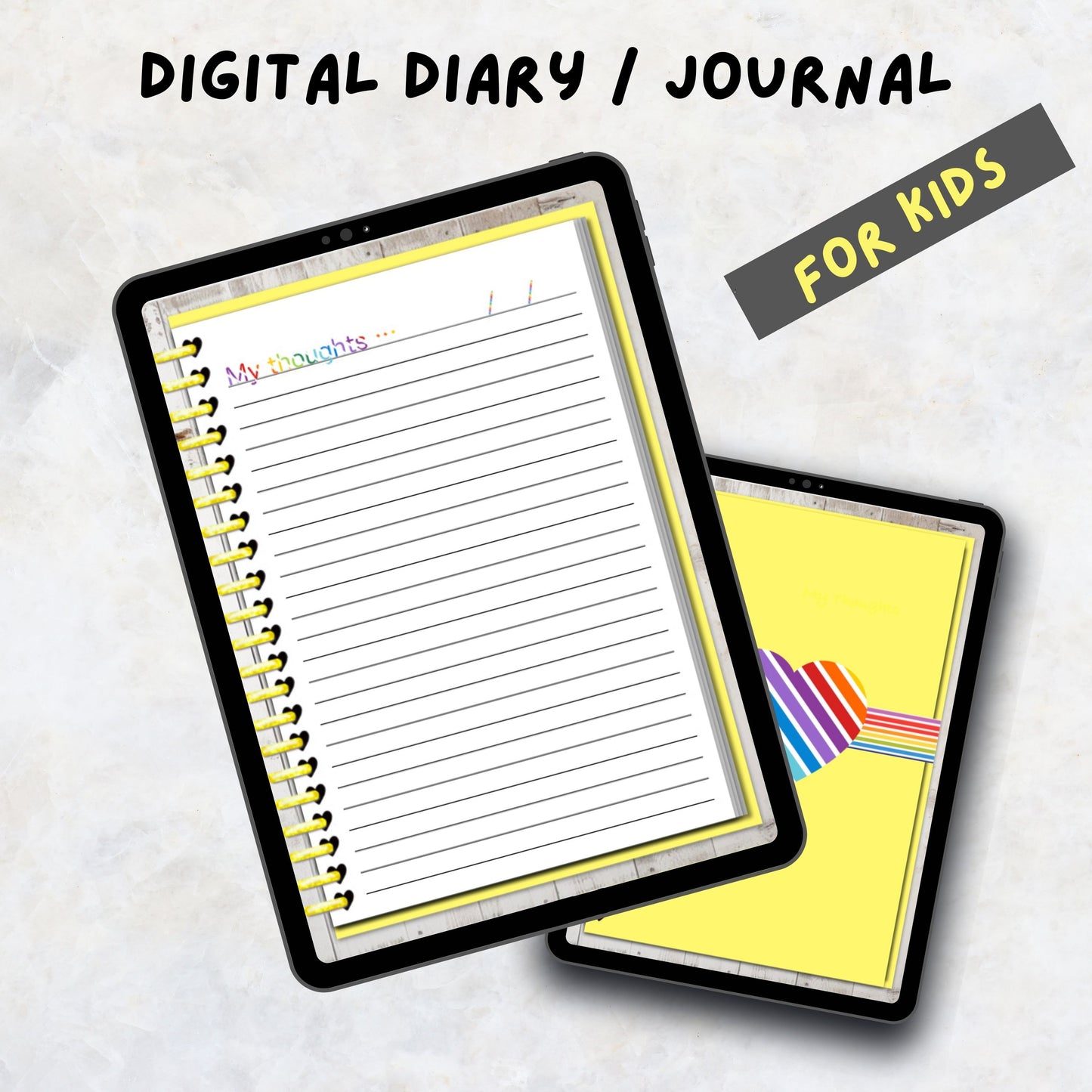 Digital Diary/Journal | Digital Journal for GoodNotes | Kids Digital Diary | Wellness Journal | Personal Digital Journal |