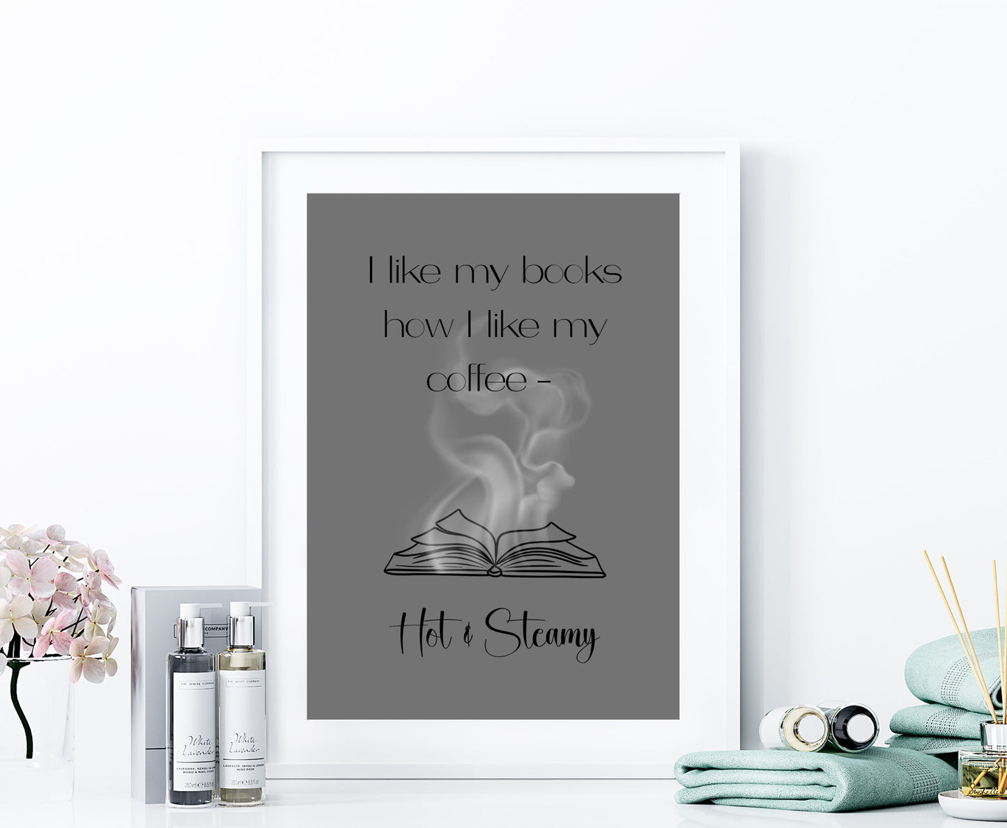 Printable ‘I Like My Books How I Like My Coffee’…Wall Art