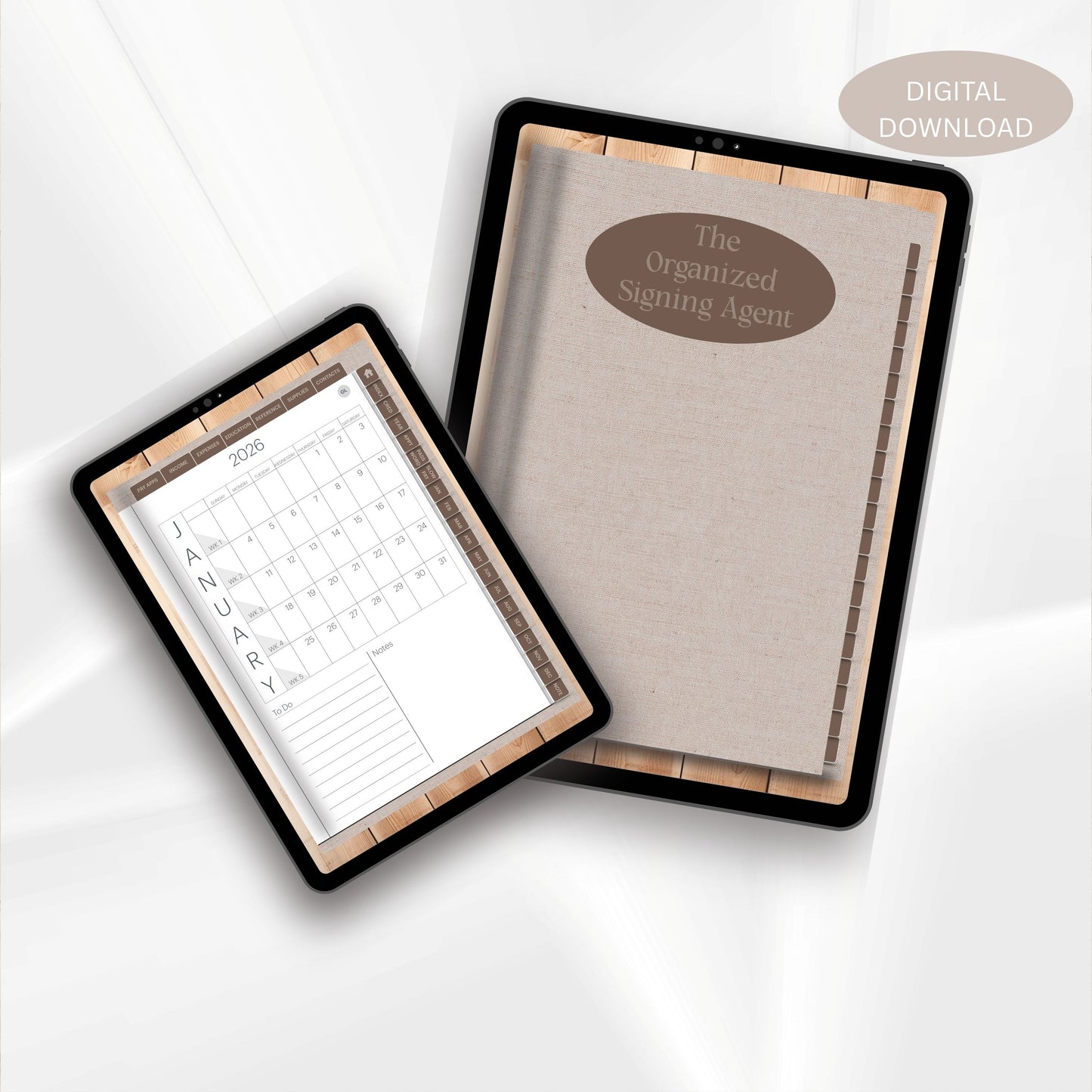 The Organized Signing Agent | Digital Notary Planner | Digital Planner | Best Notary Planner 2026 | Digital Planner for GoodNotes | Notability Planner