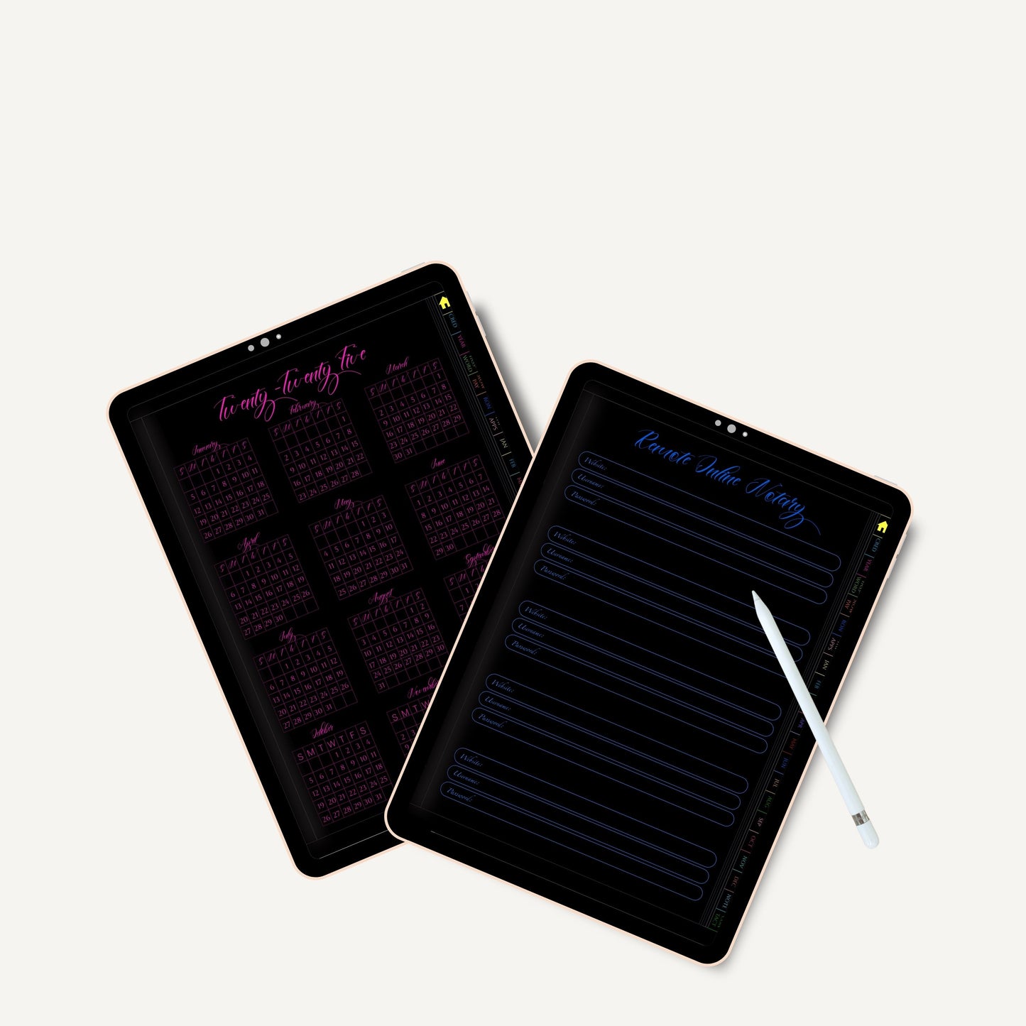 Notary Digital Planner | Digital Planners for Notary/Signing Agent 2025 | Notary Digital Planner | Notary Planner with Hyperlinks | Best Digital Planner for Notaries 2025 | Business Digital Planner