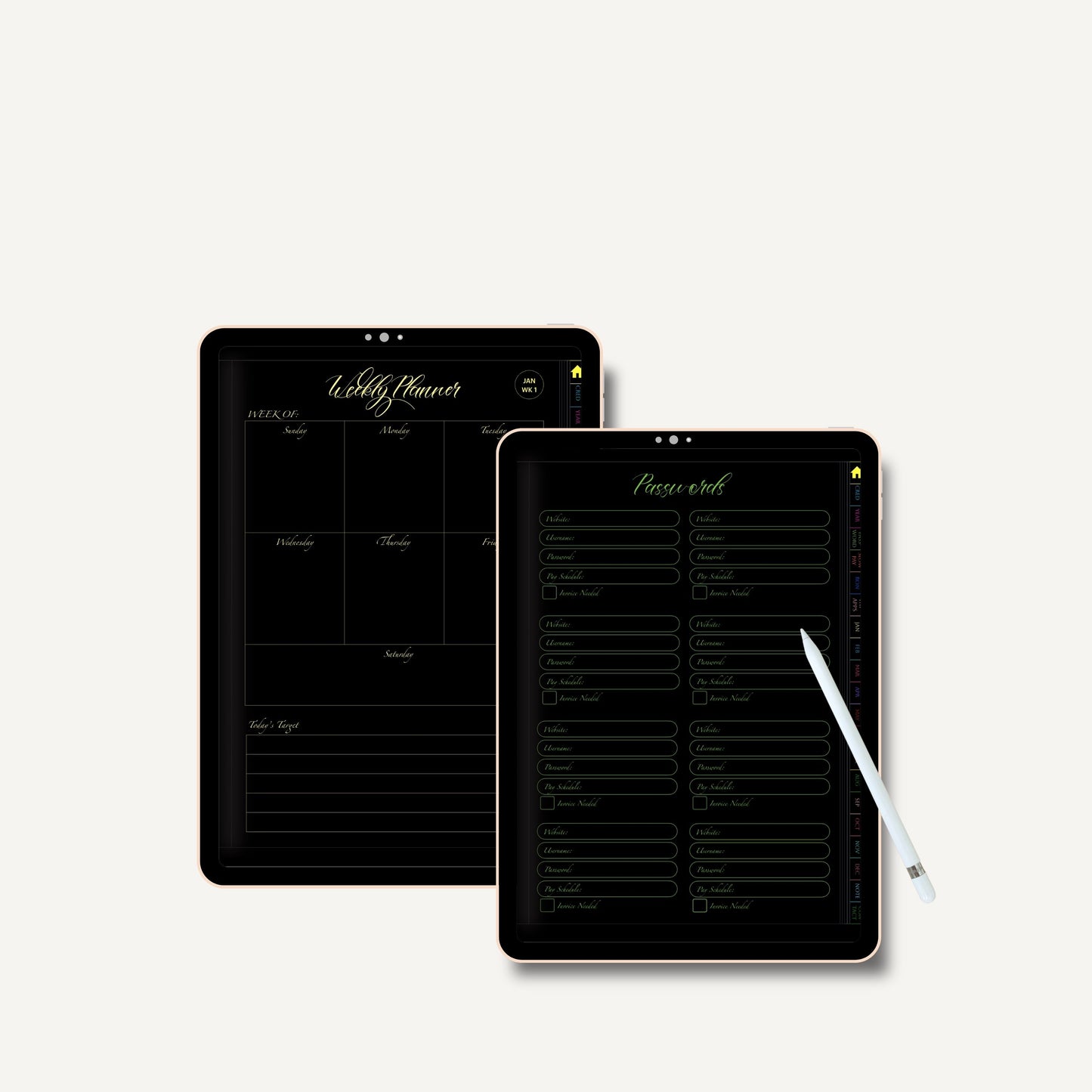 Notary Digital Planner | Digital Planners for Notary/Signing Agent 2025 | Notary Digital Planner | Notary Planner with Hyperlinks | Best Digital Planner for Notaries 2025 | Business Digital Planner
