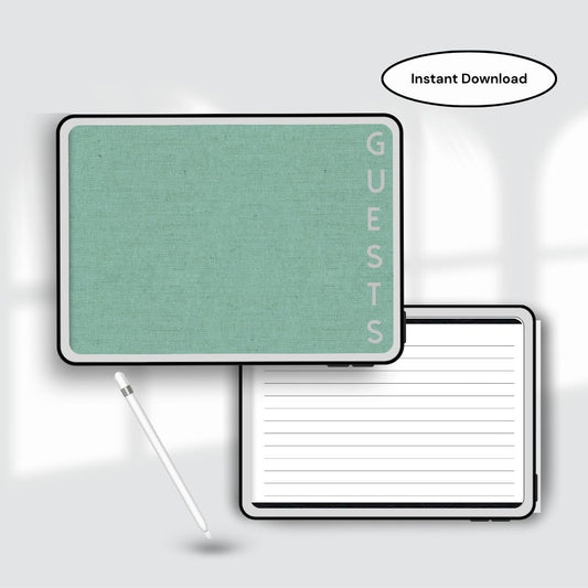 Digital Guest Book | Guest Book PDF | Modern Guest Sign-In Book | Guest Book With Lines